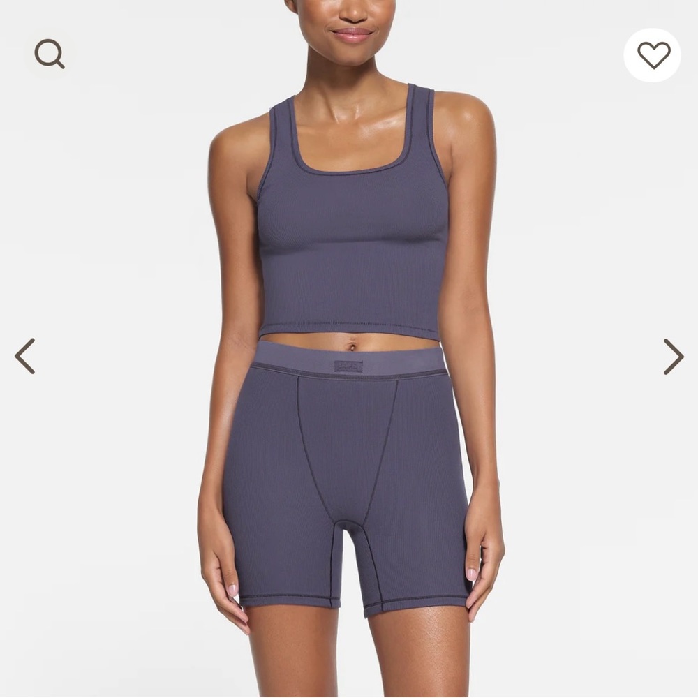 NWT skims cotton rib boxer sleet color S
